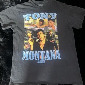 Vintage Scarface Graphic Tee - Charcoal